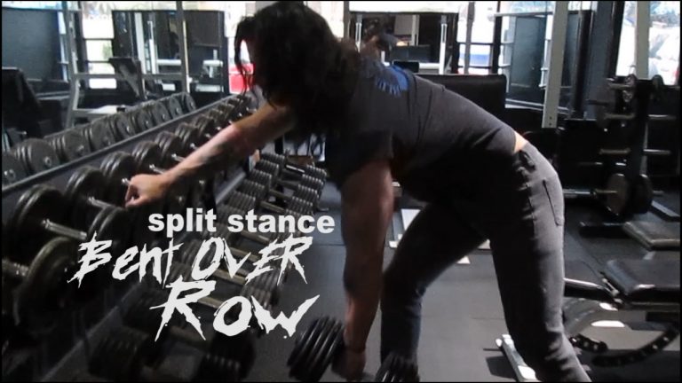 how to perform a spit stance bent over row